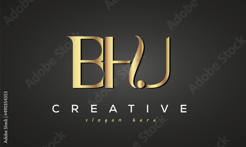 BHU creative luxury logo design photo