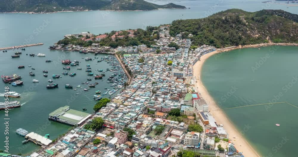 Top view of Hong Kong Cheung Chau island
