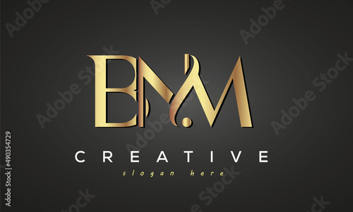 BNM creative luxury logo design photo