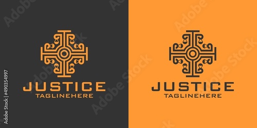 Law Firm Justice Logo Design Template