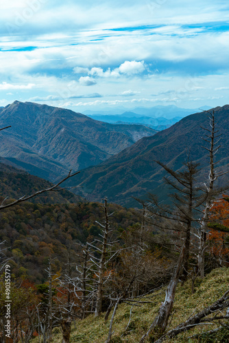 Fall mountain trekking in Japan