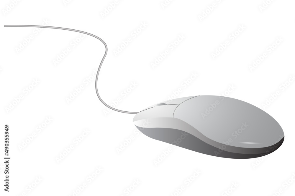 vector simple of computer mouse, Isolated on White vector simple of computer mouse, Isolated on White