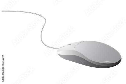 vector simple of computer mouse, Isolated on White