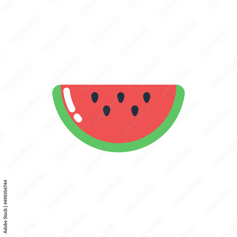 Cute watermelon icon, Vector and Illustration. Cute watermelon icon, Vector and Illustration.