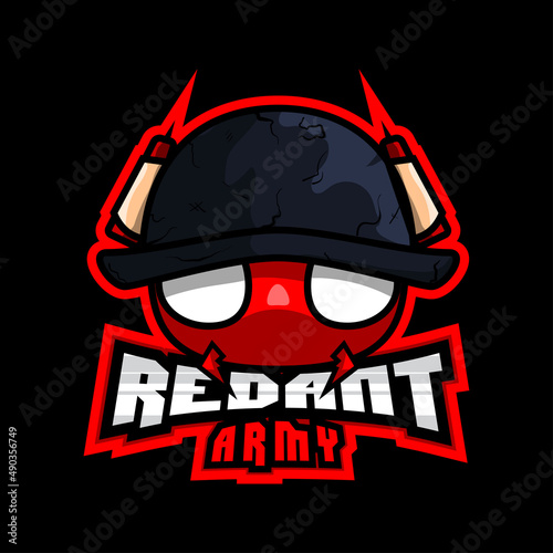ant head with fighting attribute vector character