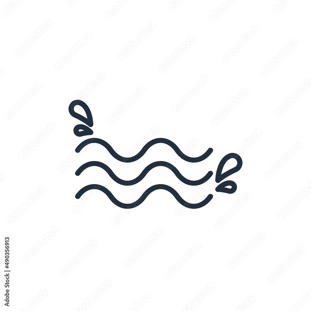 Fototapeta premium Ripple waves icon, Vector and Illustration.