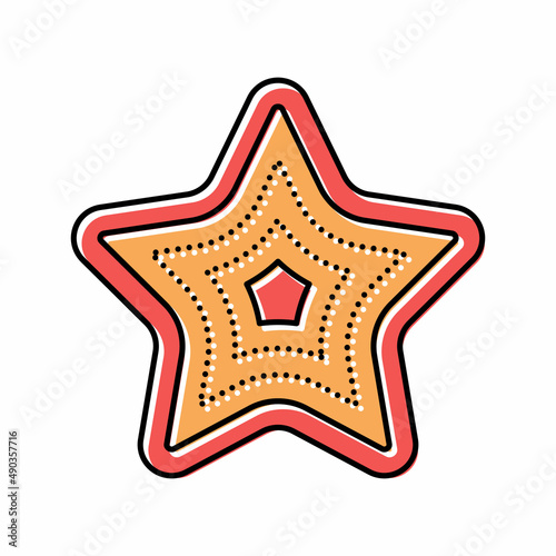 star ocean color icon vector illustration