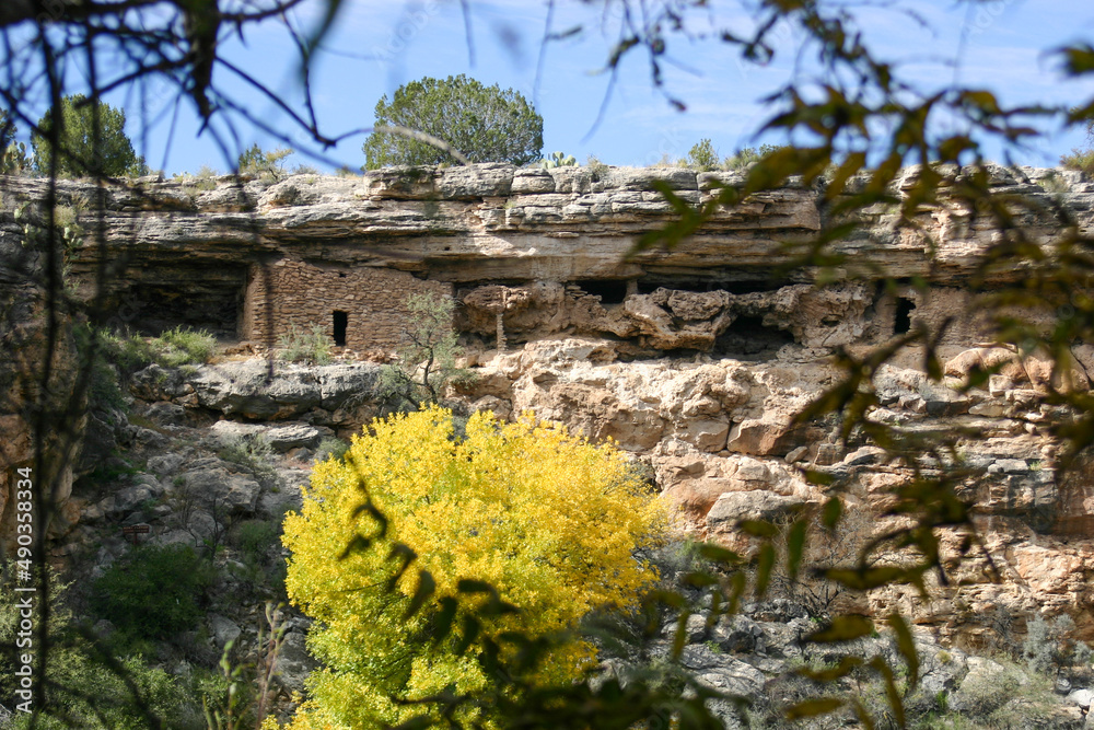 The Cliff Dwellings Under a Ledge Overhand at Montezuma