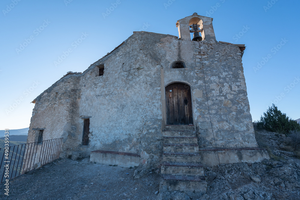 Church of Santa Fe del Organya in the mountains of the Catalan Pyrenees.