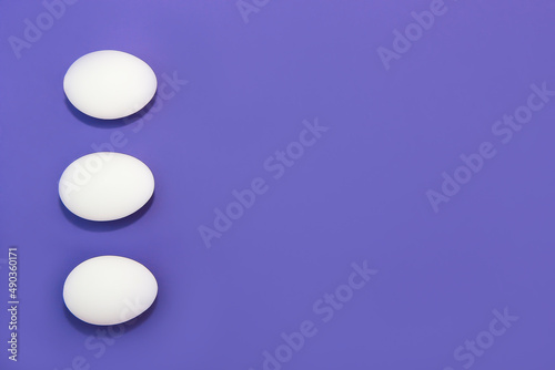 decorative white festive easter eggs
