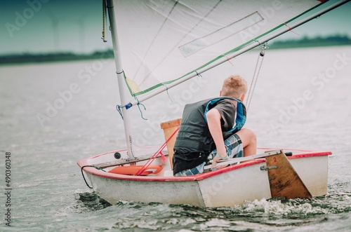 child on a yacht