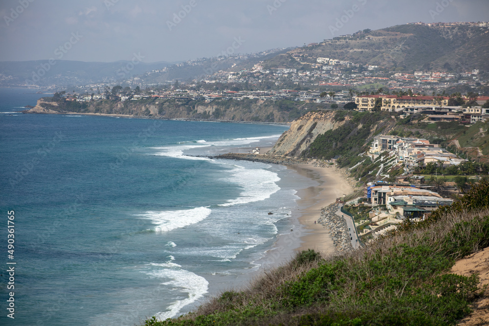 A Coastal Urban Community on the Coast of California Built Next to the Shore