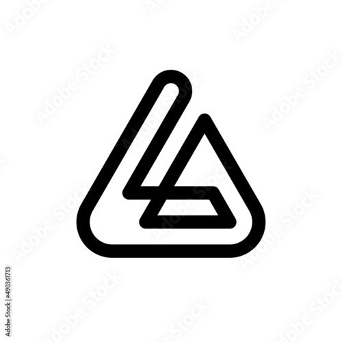 Creative Letter AL LA monogram line logo design