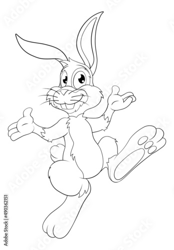 Easter Bunny Cartoon Rabbit Illustration © Christos Georghiou