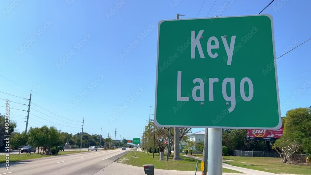 Key Largo Entrance sign on Overseas Highway - travel photography Key Largo Entrance sign on Overseas Highway - travel photography
