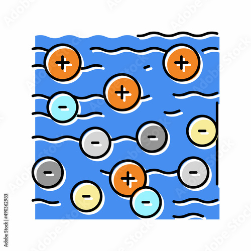 coagulation and flocculation water filter color icon vector illustration photo