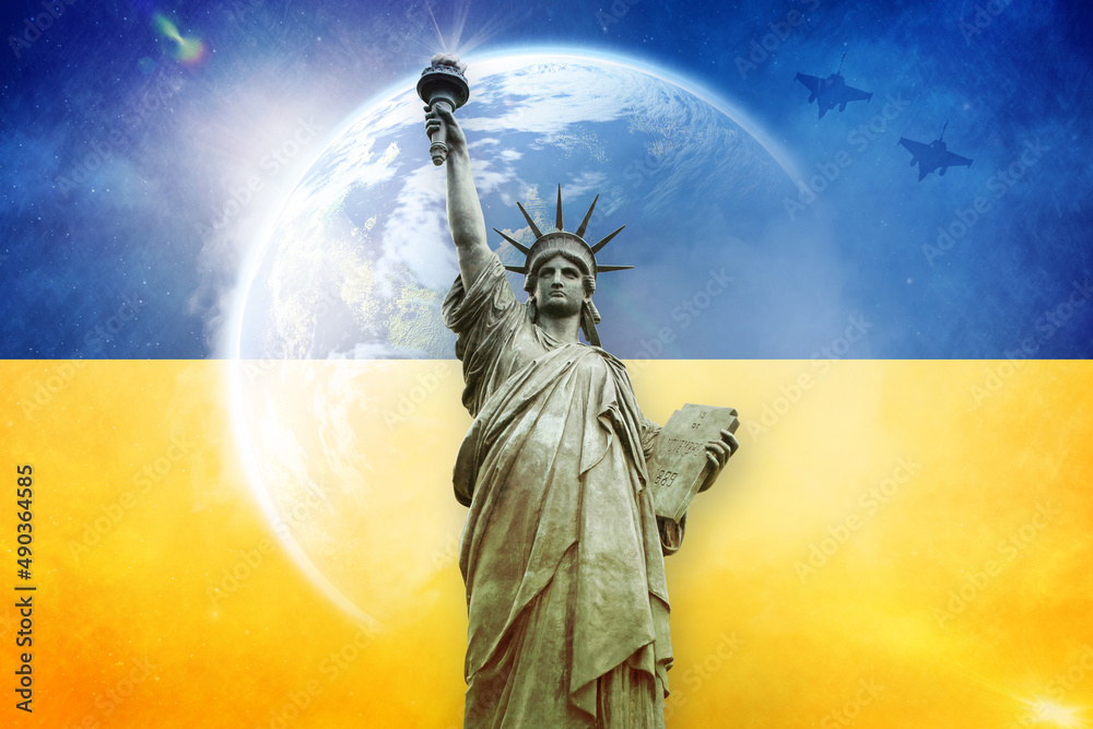 Fototapeta premium Une guerre mondiale Ukraine Russie ou la paix dans le monde