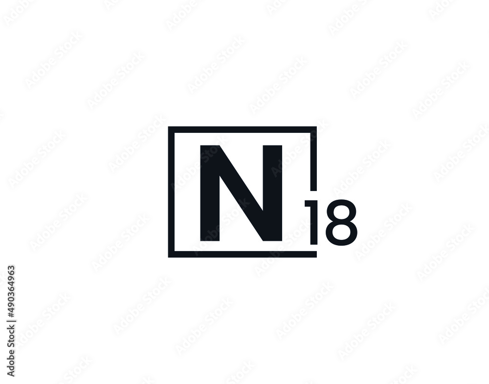 N18, 18N Initial letter logo N18, 18N Initial letter logo