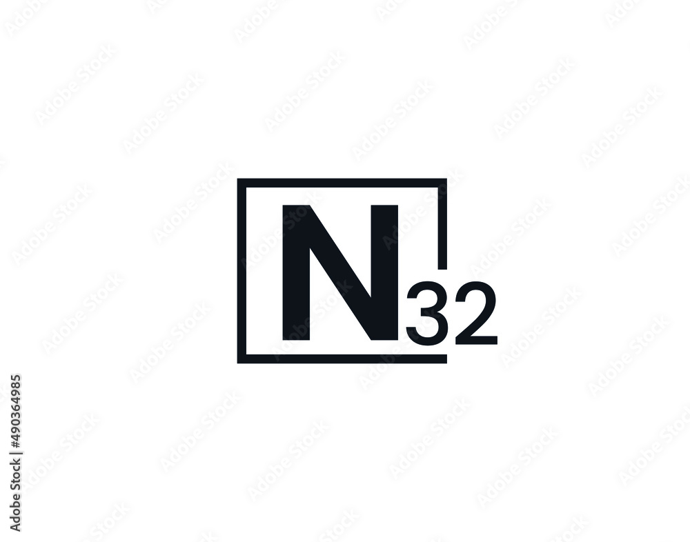 N32, 32N Initial letter logo N32, 32N Initial letter logo