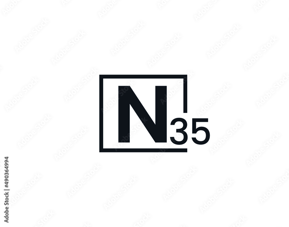 N35, 35N Initial letter logo N35, 35N Initial letter logo