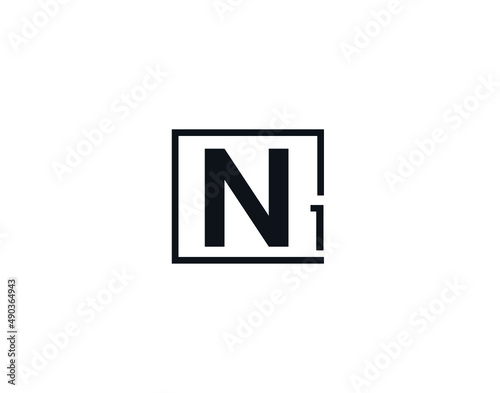 N1, 1N Initial letter logo
