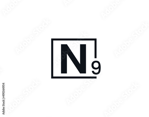N9, 9N Initial letter logo