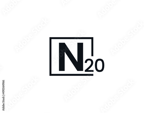N20, 20N Initial letter logo