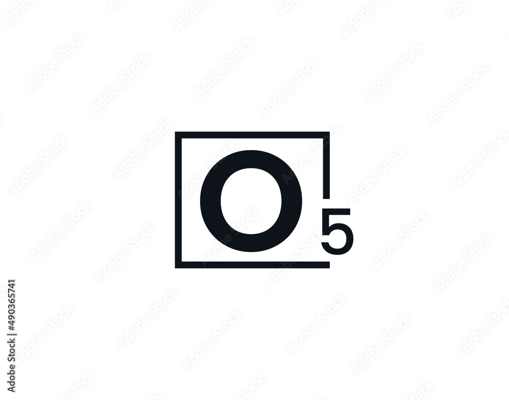 O5, 5O Initial letter logo