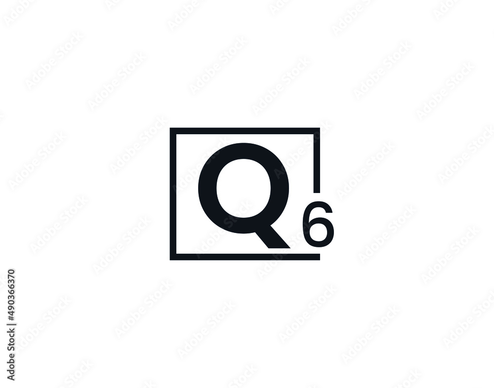 Q6, 6Q Initial letter logo Q6, 6Q Initial letter logo