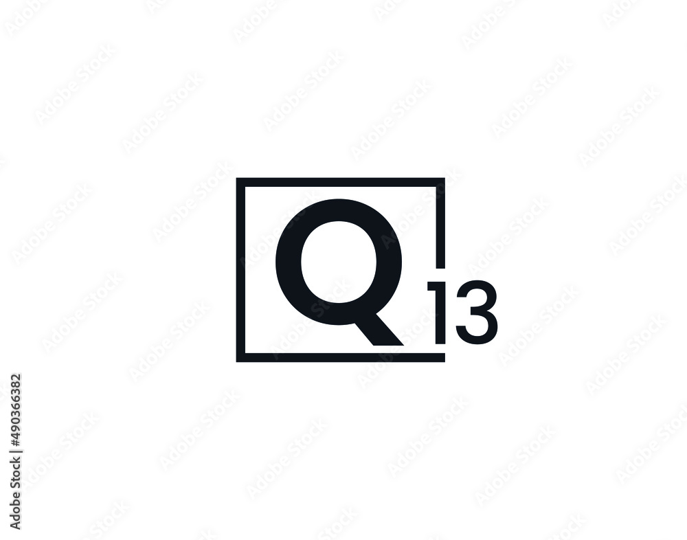 Q13, 13Q Initial letter logo Q13, 13Q Initial letter logo