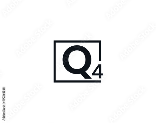 Q4, 4Q Initial letter logo