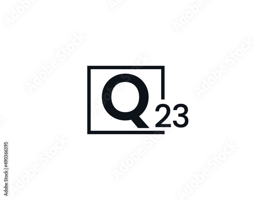 Q23, 23Q Initial letter logo