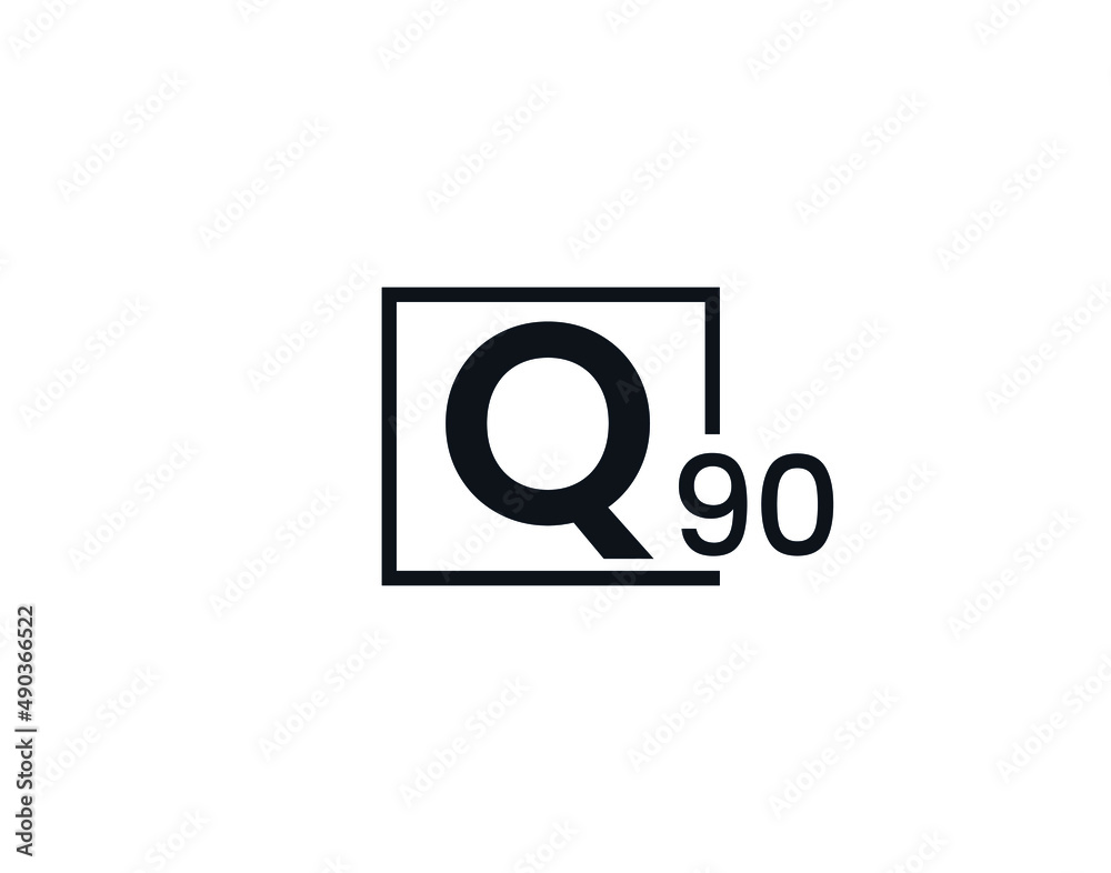 Q90, 90Q Initial letter logo Q90, 90Q Initial letter logo
