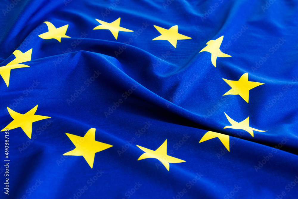 Closeup of European Union flag Closeup of European Union flag