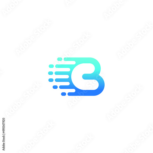 Initial Letter BC Digital Technology Logo Design. Abstract Symbol Icon © Rachmad