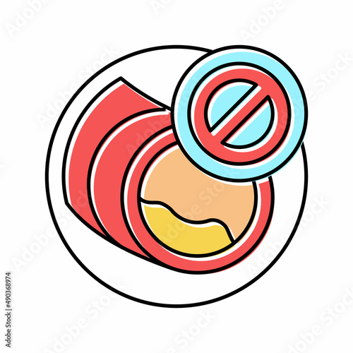 blockage of blood vessels color icon vector illustration