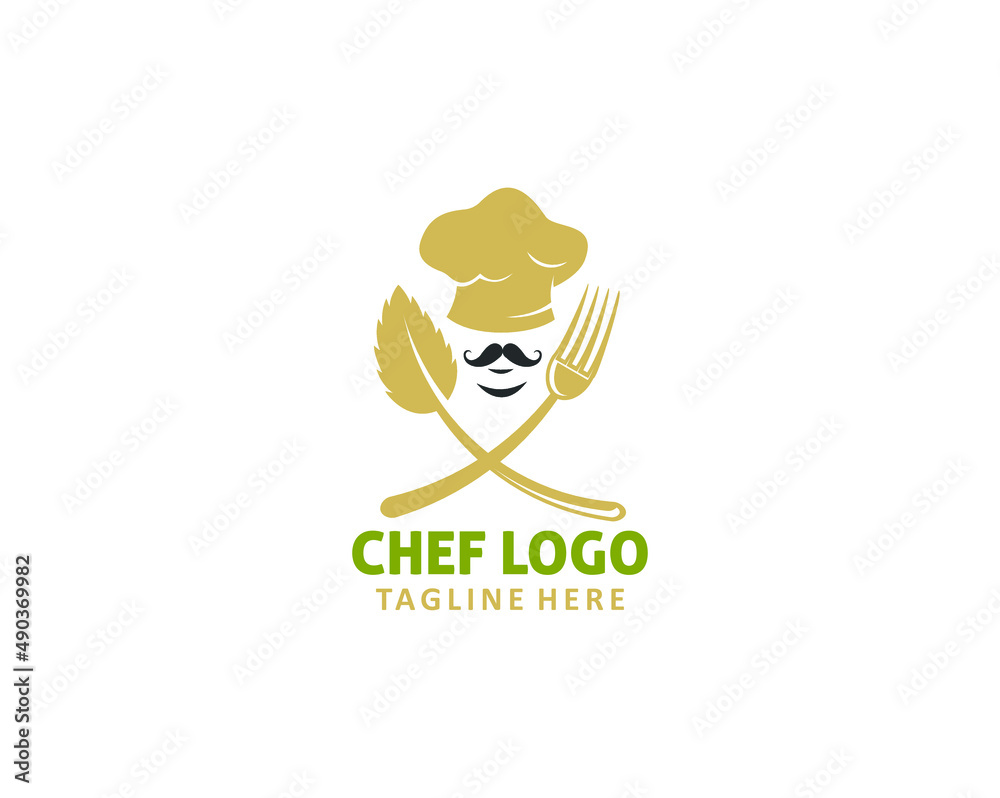 Restaurant Logo Design Vector Template Stock Vector