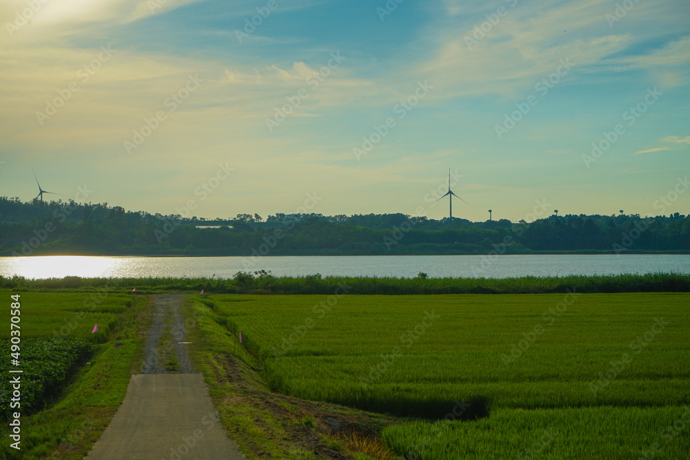 Obraz premium 秋田の田園風景