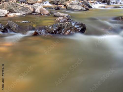Multiple long exposure composite of the stream of the Moniquira river, a tropical tributary of the Suarez river, captured near the town of the same name in central Colombia.