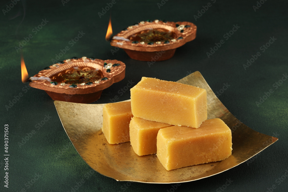 Mysore pak, a traditional, popular, and delicious sweet dish native to