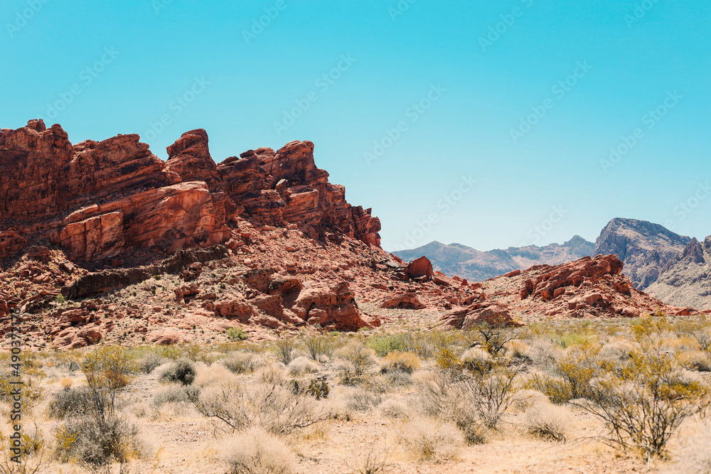 Red Rocks at the Valley of Fire Park in Nevada, USA. Red Rocks at the Valley of Fire Park in Nevada, USA.
