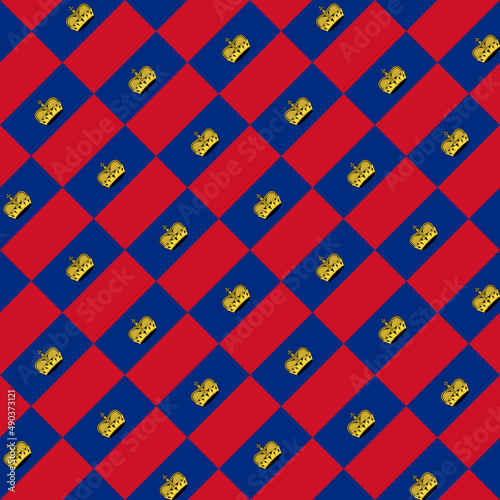 seamless pattern of liechtenstein flag. vector illustration
