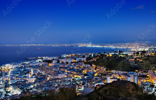 Algiers bay at dusk
