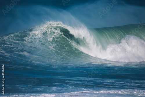 Perfect wave breaking in a beach. Surf spot