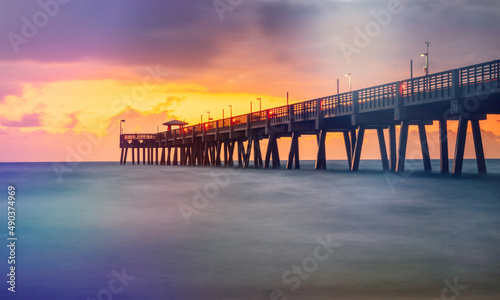dania beach pier florida sunrise