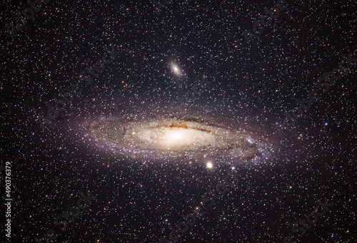 Andromeda Galaxy M31, night sky with galaxy