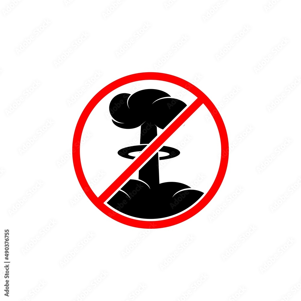 Stop war sign, stop nuclear war icon isolated on white background Stop war sign, stop nuclear war icon isolated on white background