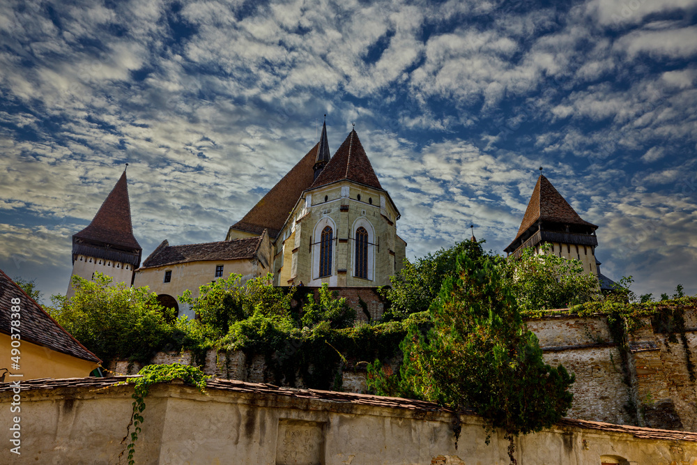 The historic castle church of Biertan in Romania	