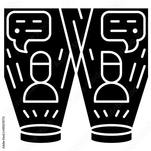 communication glyph icon