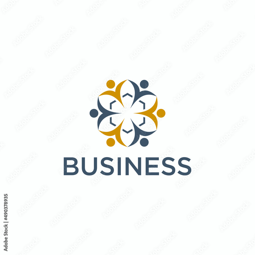 Human social unity together connection relation community logo template design vector Human social unity together connection relation community logo template design vector